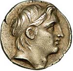 Monnaie à l'effigie de Démétrios Ier. Source : Démétrios Ier (roi_séleucide)/ Auteur cgb.fr