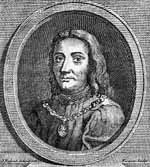 Portrait d'Antoine de Chabannes, d'après un dessin de Michel Odieuvre. Gravure du 18ème siècle d'après son mausolée à Dammartin-en-Goële. (Source : wiki/Antoine de Chabannes/ domaine public)