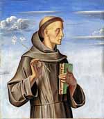 Saint Antoine de Padoue par Alvise Vivarini, 1480, (Musée Correr à Venise. Source : wiki/ Antoine de Padoue/ domaine public