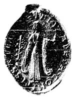 Sceau d'Élisabeth de Vermandois Joseph Roman Manuel de sigillographie française (source : wiki/domaine public)