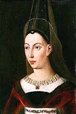 Portrait d'Isabelle de Bourbon seconde femme de Charles le Téméraire, duc de Bourgogne ( musée de L'hospice Comtesse à Lille).