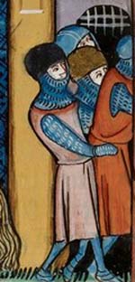 Geoffroy III, comte d'Anjou prisonnier. Source : wiki/Geoffroy II d'Anjou/ domaine public