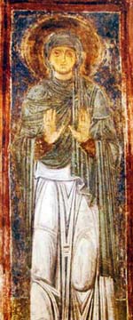 Sainte Macrine la Jeune (fresque de la cathédrale Sainte-Sophie de Kiev)