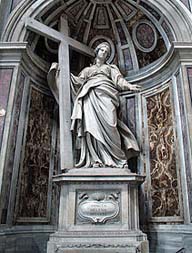 Statue de Sainte Hélène de Constantinople, Basilique Saint-Pierre, Vatican - Œuvre d' Andrea Bolgi (1605-1656).
