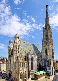 La cathédrale Saint-Étienne de Vienne en Autriche, où Bruck travailla et où il écrivit de la musique pour le chœur de la chapelle dans les années 1540