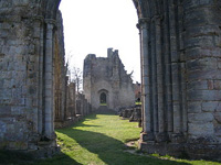 Vue des ruines de l'abbaye de Saint-Évroult