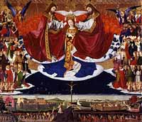 Couronnement de la Vierge, autel de la Chartreuse de Villeneuve-lès-Avignon (Musée Pierre-de-Luxembourg Villeneuve-lès-Avignon)