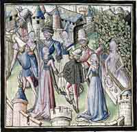 Maître du Champion des dames, Bibliothèques municipales de Grenoble, Ms. 352, fol. 26r. œuvre de Martin Le Franc écrite vers 1442 et publiée en 1485