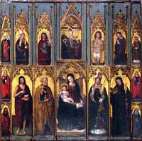 Retable de la Vierge à l'Enfant aux Arcs-sur-Argens par Louis Brea. 