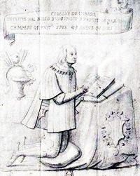 Relevé d'un vitrail pour Gaignières de Charles d'Amboise