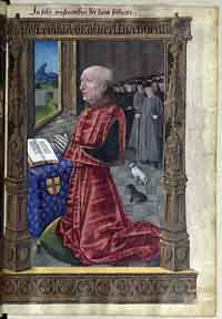 Louis de Laval en prière, Heures de Louis de Laval, BNF Lat.920. 