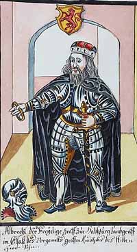 Albert IV le Sage Comte de Habsbourg et landgrave de Haute-Alsace. Source : wiki/ Albert IV le Sage/ domaine public