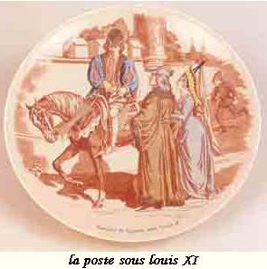 La poste sous Louis XI (assiette) La poste sous Louis XI (assiette)
