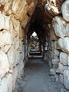 Casemates de l'enceinte cyclopéenne de Tirynthe.