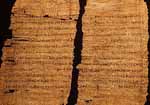 Un document sur papyrus daté de février 33 av. jc, accordant à Publius Canidius Crassus des exemptions fiscales dans l'Égypte ptolémaïque. Source : wiki en anglais/ Publius Canidius Crassus/ domaine public