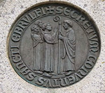 Médaillon du mémorial dédié à Orderic Vital à Saint-Évroult-Notre-Dame-du-Bois