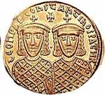 Solidus de Léon IV et de son fils Constantin VI.