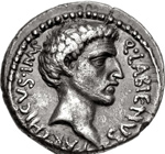 Pièce de monnaie à l'effigie de Quintus Labienus. Source : wiki/Quintus Labienus/ licence CC BY 2.5