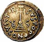 Solidus émis par Gisulf II au nom de Justinien II.