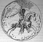 Sceau de Jacques Ier d'Avesnes, seigneur de Guise, 1186. Abbaye Saint-Sauveur d'Anchin. (source : wiki domaine public)