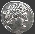 Pièce de monnaie représentant Ptolémée VII Eupator dit Néos Philopator Pharaon de la dynastie des Lagides 
