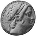 Monnaie à l'effigie de Séleucos III. Source : wiki/Séleucos III/ domaine public