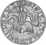 Sceau de Roger IV de Foix. Source : Archive perso ljhist/ 13ème siècle/ jpg
