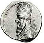 Monnaie de Gotarzès 1er. Source : wiki/ Gotarzès Ier/ licence : CC BY-SA 3.0