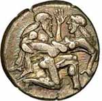 Thasos, statère au satyre ithyphallique. Date : vers 470-463