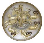 Illustration. Plat d'apparat du règne de Kavadh 1er. Roi sassanide de Perse de 488 à 496 et de 499 à 531 Source : Kavadh Ier/ domaine public