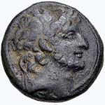 Monnaie à l'effigie de Antiochos XI Philadelphe Souverain séleucide qui règne de 93 à 90 av.jc