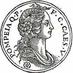 Pompeia, portrait imaginaire du Promptuarii Iconum Insigniorum de Guillaume Rouillé - 1553