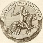 Sceau de Jean 1er de Bretagne Duc de Bretagne de 1237 à 1286-Comte de Richmond en 1268. Source : wiki/Jean Ier de Bretagne/ domaine public