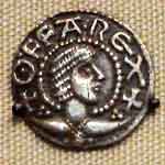 Un penny d'argent frappé sous le règne d'Offa. Source : wiki/ Offa (roi de Mercie)/ domaine public