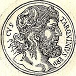 Tarquin l'Ancien 5ème roi de Rome (Promptuarii Iconum Insigniorum 1553 de Guillaume Rouillé)
