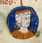 Portrait de Geoffroy II tiré d'une généalogie du 14ème siècle