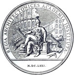 Médaille commémorative de L'Académie royale d'architecture, 1671 Médaille commémorative de L'Académie royale d'architecture, 1671