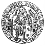Sceau d'Henri V le Gros ou Henri V l'Obèse Duc de Jawor de 1273 à 1278-Duc de Legnica de 1278 à 1296-Duc de Wrocław et Brzeg de 1290 à 1296-Duc de Namysłów et d'Oleśnica de1290 à 1294