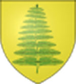 Blason de Étienne de Fougères Prélat et écrivain breton-Chapelain du roi Henri II d'Angleterre à partir de 1155-Évêque de Rennes de 1168 à 1178