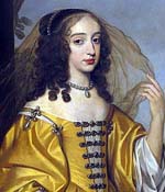 La princesse Marie-Henriette d'Angleterre Princesse royale (détail), par Van Honthorst (1647).