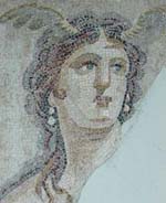 Mosaïque romaine représentant Téthys, Musée Archéologique d'Hatay. Source : wiki/Téthys (mythologie)/ Domaine public