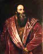 Portrait de Pierre l'Arétin par Titien (1545) (Palazzo Pitti à Florence). Source :wiki/ Pierre l'Arétin/ domaine public