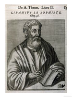 Libanios Rhéteur (gravure du xviiie siècle). Libanios Rhéteur (gravure du xviiie siècle).