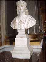 Buste de Prigent de Coëtivy (vue d'artiste du XIXe siècle), galerie des Batailles, musée de l'Histoire de France (Versailles). Source : wiki/Prigent VII de Coëtivy/ licence : CC BY-SA 1.0