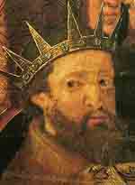 Martin 1er d'Aragon Duc de Monblanch-Roi d'Aragon de1396 à 1410-Roi de Sicile de 1380 à 1410. Source : wiki/ Martin Ie (roi d'Aragon)/ domaine public