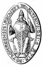 Sceau de Gautier de Coutances (Atlas de la Société des Antiquaires de Normandie).