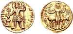 Monnaie à l'effigie de Vasudeva Ier. Source : wiki/Vasudeva 1er/ licence : CC BY-SA 3.0