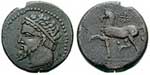 Monnaie à l'effigie d'Adherbal. Roi de Numidie de 118 à 112 av. jc