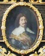 Photo commémorative de Jean-Ernest 1er Duc de Saxe-Weimar de 1605 à 1620 dans l'église Sainte-Marie de Königsberg en Bavière. Source : wiki/Jean-Ernest Ier de Saxe-Weimar/licence : CC BY-SA 3.0