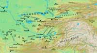 Khorassan et Transoxiane, vers 750. source : wiki/ Khorassan/ licence : CC BY-SA 3.0